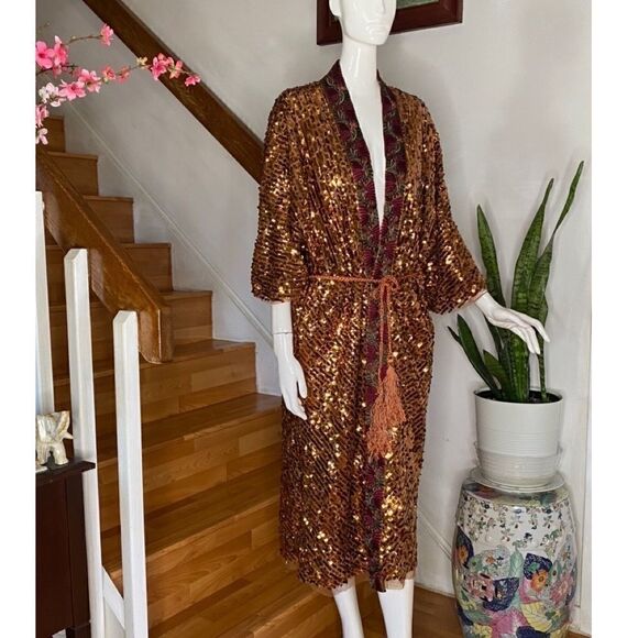 Free People Light Coming sequin duster jacket - Picture 3 of 5